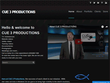 Tablet Screenshot of cue3productions.com